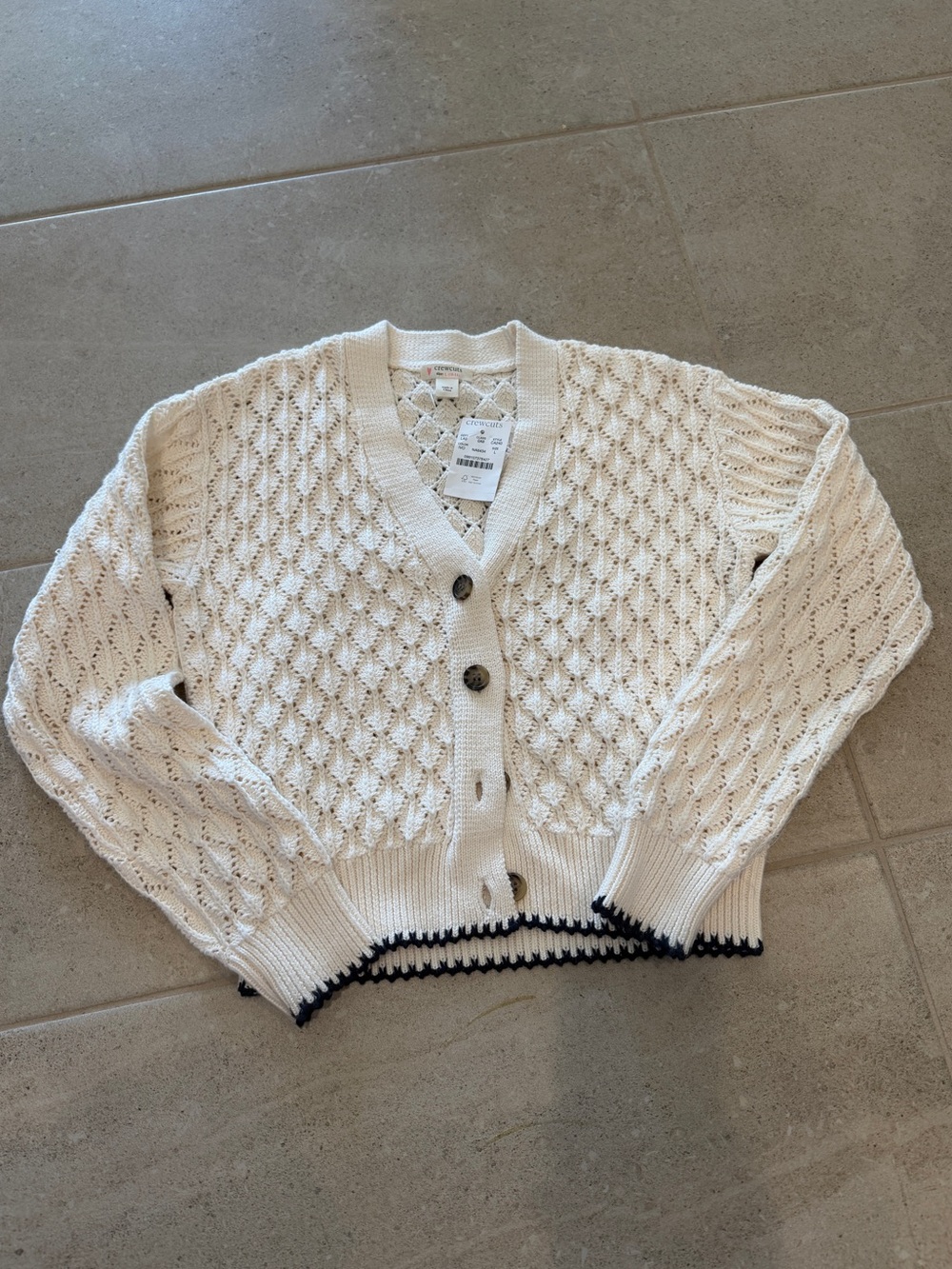 NWT crewcuts crochet cardigan